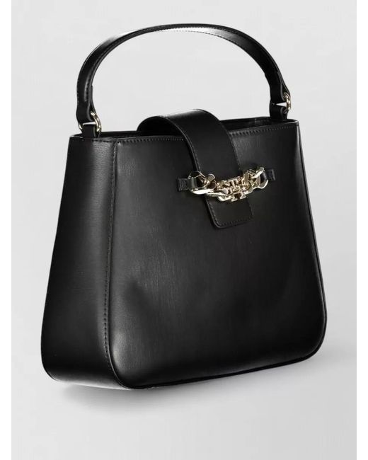 Tommy Hilfiger Black Leather Shoulder Bag