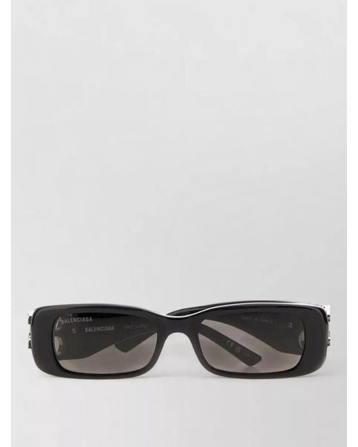 Balenciaga Gray Dynasty Square Frame Acetate Sunglasses Tinted