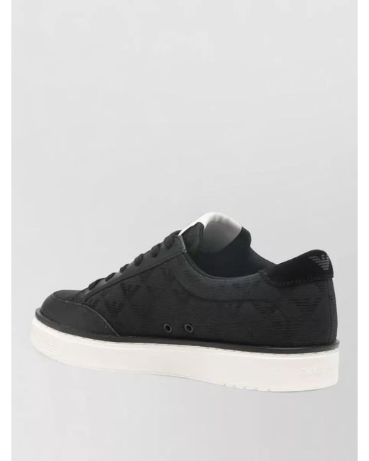Emporio Armani Multicolor Canvas Low-Top Sneakers for men
