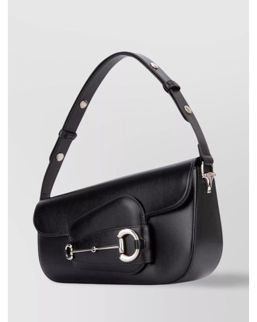 Gucci Black Horsebit 1955 Small' Shoulder Bag With Horsebit Detail