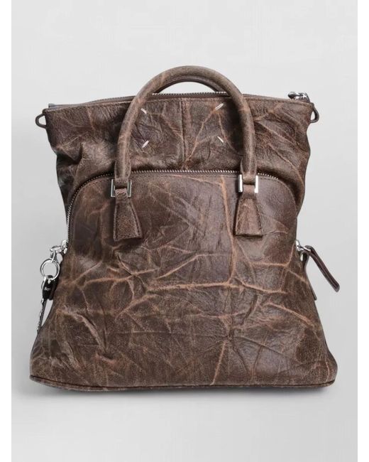 Maison Margiela Brown Na Na Leather Shoulder Bag