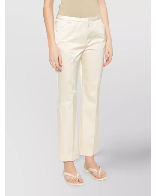 Totême  Natural Cropped Straight-Leg Trousers