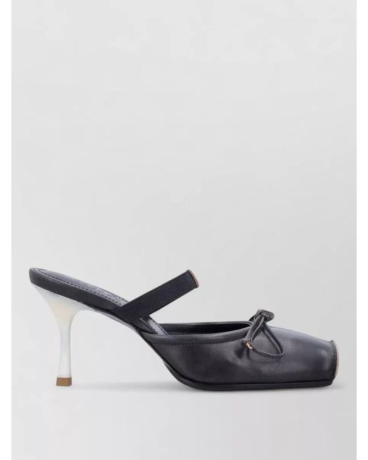 MM6 by Maison Margiela Multicolor Ballet Mule Heels Bow Detail Contrast