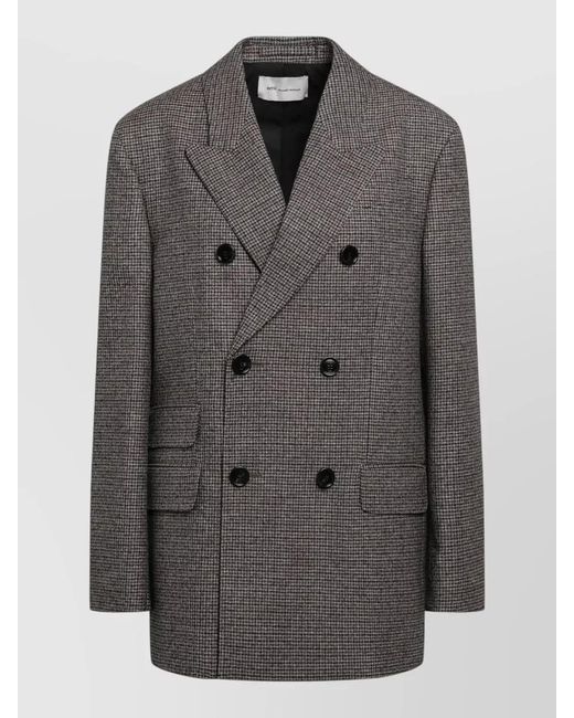 AMI Gray Single-Breasted Blazer