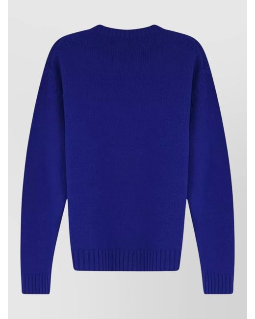 Tom Ford Blue Regular Fit Knit Crew Neck Sweater for men