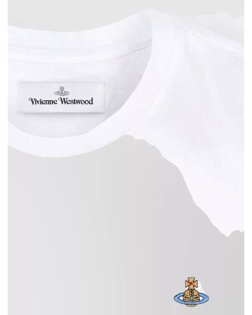 Vivienne Westwood White Short Sleeve Crew Neck Cotton Shirt for men