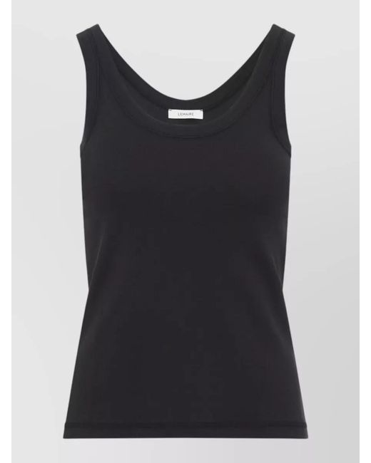 Lemaire Black Ribbed Tank Top