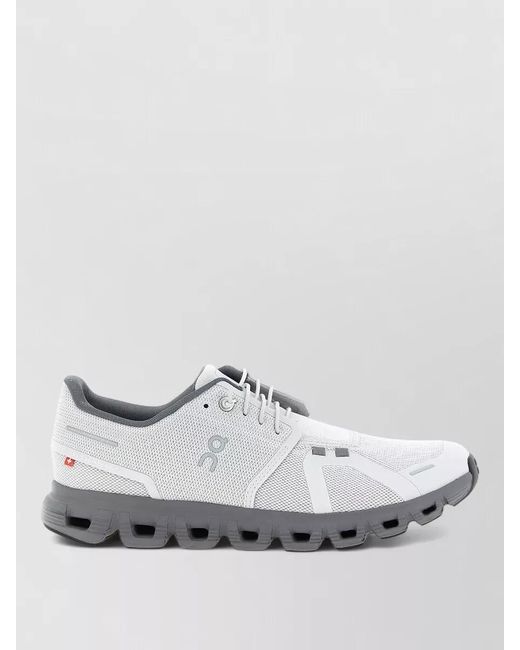 On Shoes White Cloud Runner Lace Up Mesh Sneakers for men