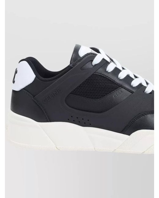 Céline Blue Leather And Mesh Low-Top Sneakers for men