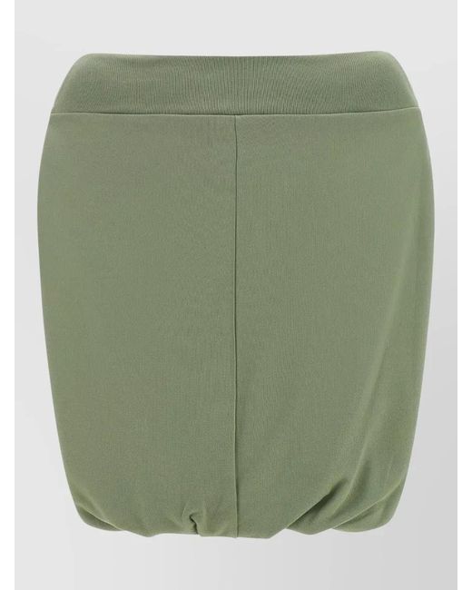 Dries Van Noten Green Hamels Off Shoulder Draped Sweatshirt Ribbed Trim