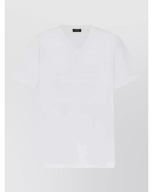 Gucci White V-Neck Short-Sleeve T-Shirt for men