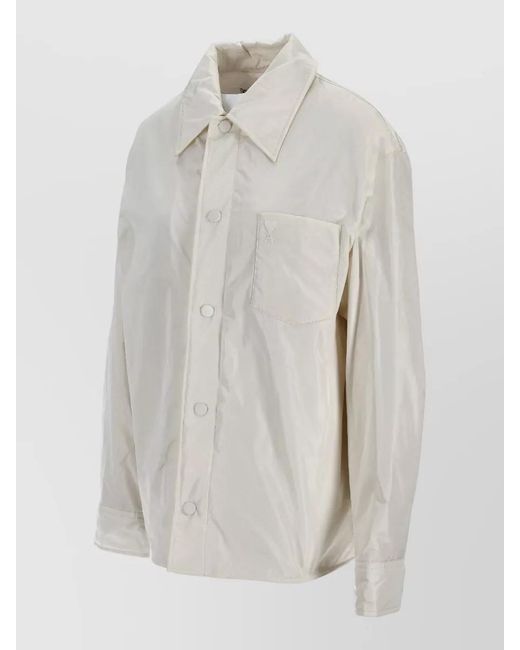 AMI White Padded Shirt Jacket for men