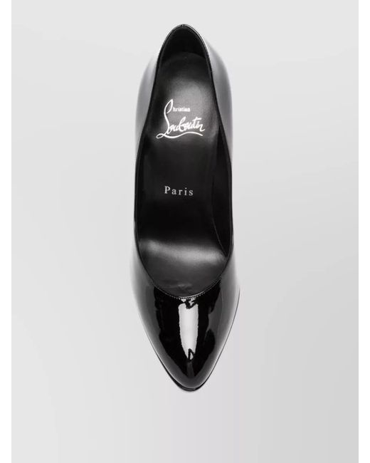 Christian Louboutin Black Fannylove Patent Pumps Pointed Toe Signature Sole