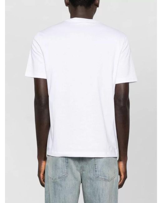 Lanvin White Cotton Logo-Print Short-Sleeve T-Shirt for men