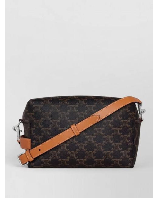 Céline Gray Leather Trimmed Clutch Bag for men