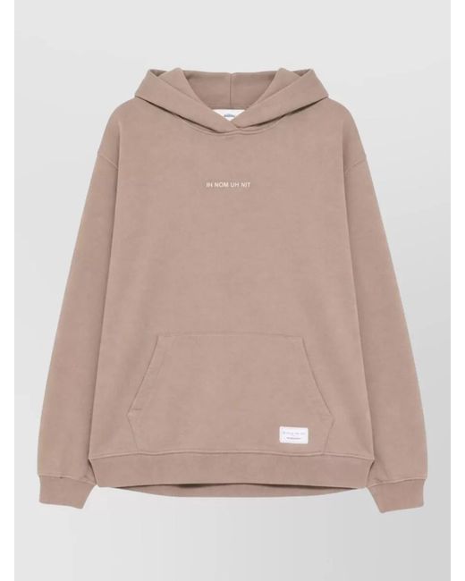 Ih Nom Uh Nit Natural Logo Hoodie Sweatshirt Front Pocket Detail for men
