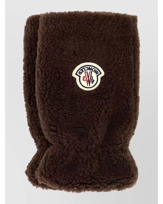 Moncler Brown Teddy Gloves Fleece Texture Soft Fabric for men