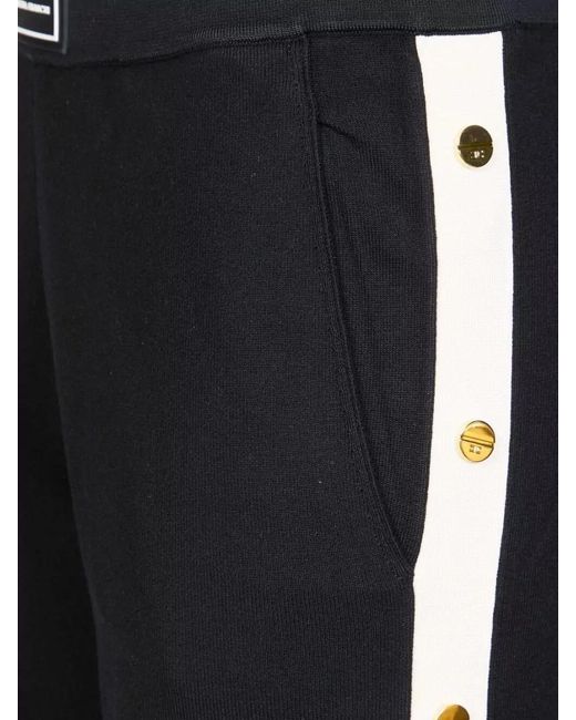 Elisabetta Franchi Black Side Stripe Track Pants