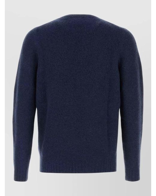 Fedeli Blue Cashmere Blend Jumper for men