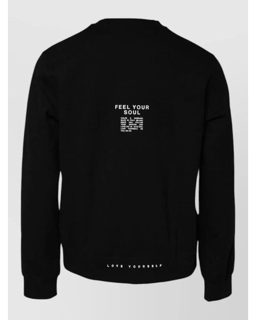 Dolce & Gabbana Black Cotton Logo Knit Pullover Sweater for men