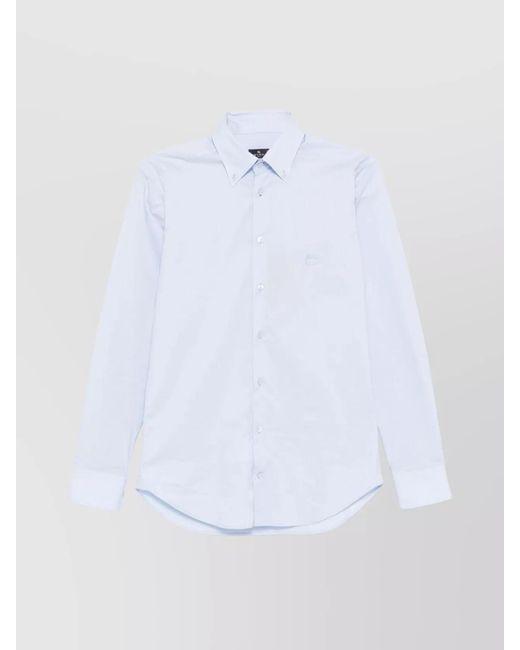 Etro White Printed Button-Down Shirt for men
