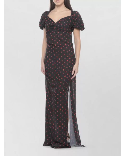 Mar De Margaritas Multicolor Floral Dress Fitted Silhouette Floor Length
