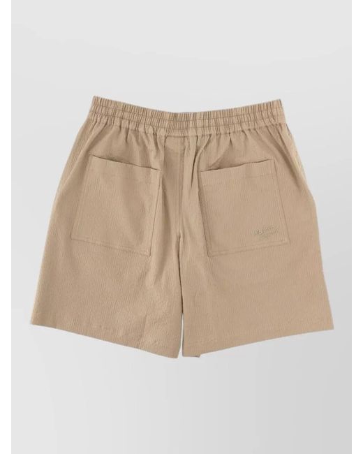 Maison Kitsuné Natural Beach Shorts Casual Cut Side And Back Pockets for men