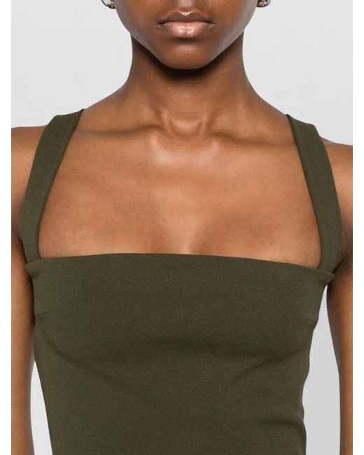 Solace London Green Joni Square Neck Sleeveless Maxi Dress