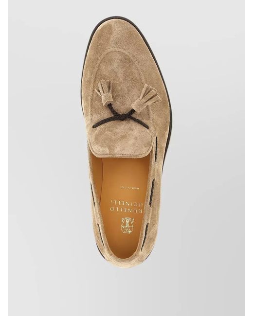 Brunello Cucinelli Natural Leather Loafers for men