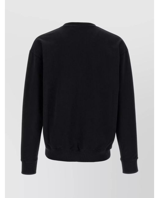 J.W. Anderson Blue Ribbed Trim Crew Neck Sweatshirt for men