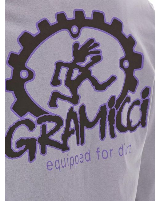 Gramicci Gray Dirt Ready Long Sleeve Graphic T Shirt for men