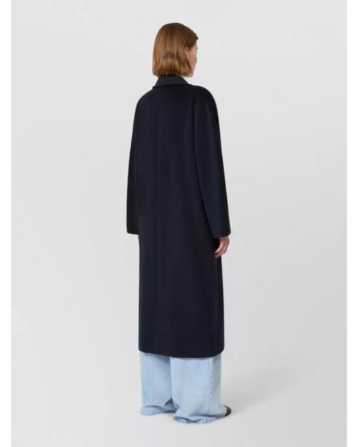 Max Mara Blue Icon Coat Madame Wool Cashmere