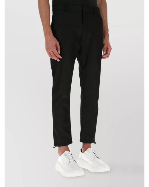 Prada Black Nylon Cropped Trousers for men