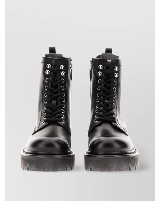 DSquared² Black Chunky Sole Ankle Boot With Pull Tab
