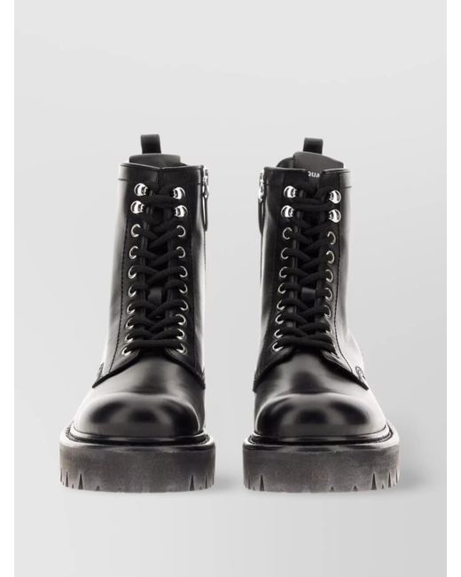 DSquared² Black Leather Ankle Boots