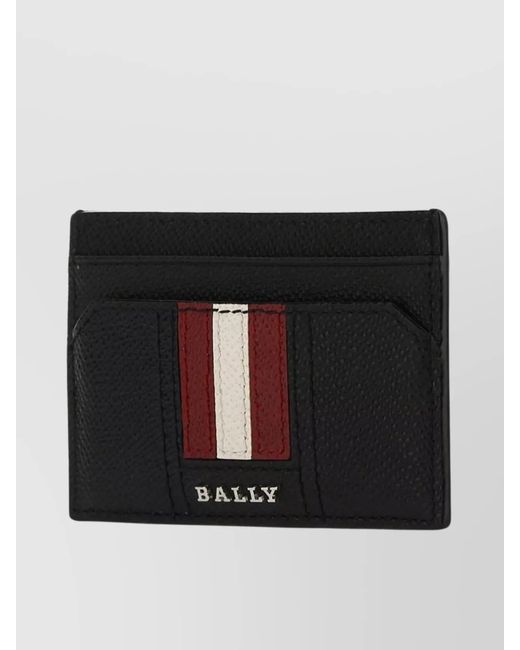 Bally Black Thar Leather Card Holder for men