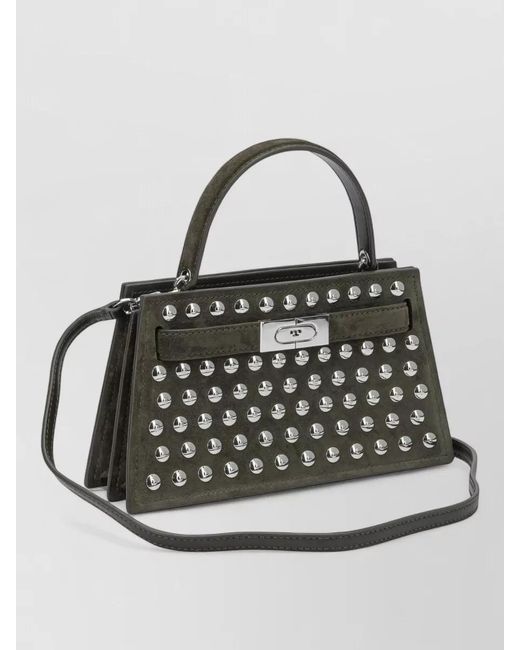 Tory Burch Black Crossbody Bag Detachable Strap Metal Hardware