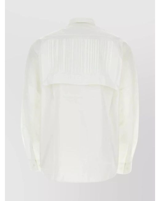VTMNTS White Cotton Oversized Shirt for men