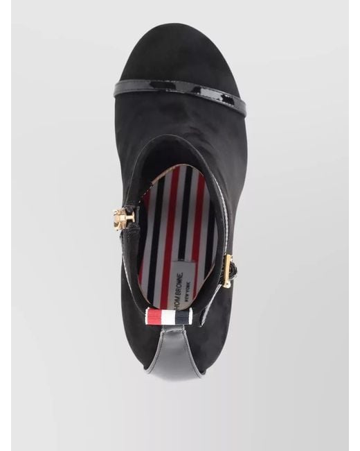 Thom Browne Black Trompe L Oeil 4 Bar Sandal Ankle Boots