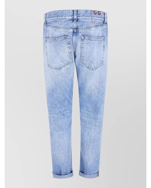 Dondup Blue George Skinny Jeans Five Pocket Design for men