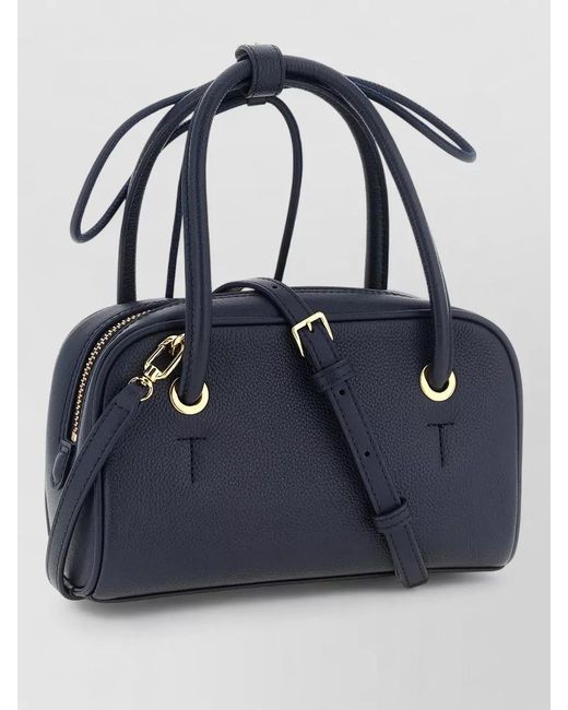 Furla Blue Poppy S Mini Bag Detachable Strap Top Handles
