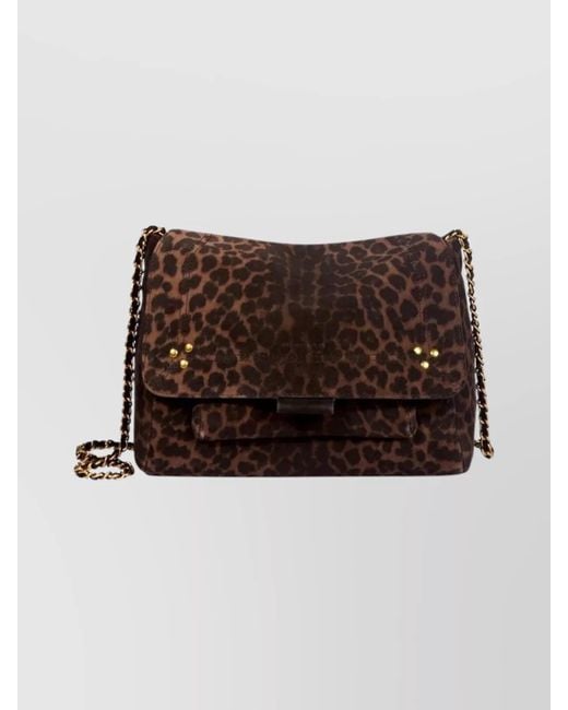 Jérôme Dreyfuss Brown Lulu M Shoulder Bag With Adjustable Strap