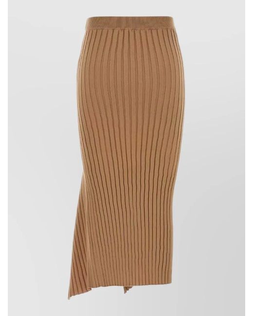 Stella McCartney Brown Cotton Asymmetric Skirt