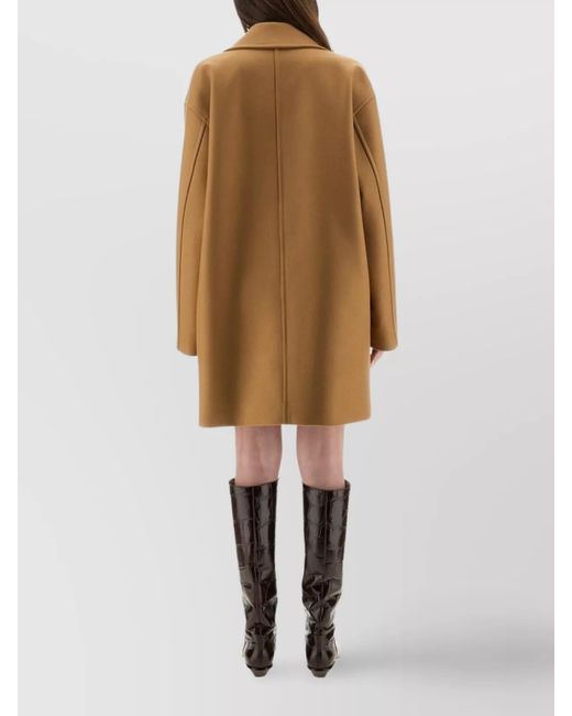 Moschino Natural Double-Breasted Coat