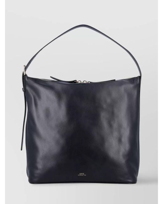A.P.C. Blue Vera Leather Shoulder Bag