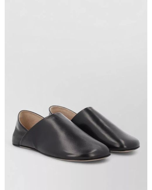 J.W. Anderson Gray Leather Loafer Shoe Round Toe Design