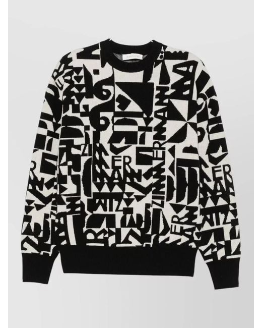 Zimmermann Black Long-Sleeve Knit Top