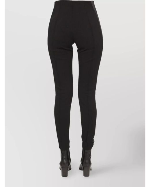 Max Mara Black Satin Slim-Fit Trousers