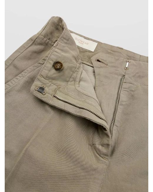 Incotex Natural Cotton Cropped Trousers