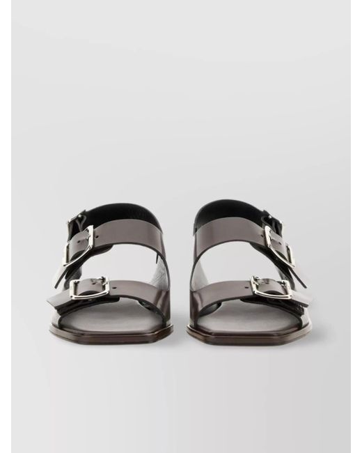 Aeyde Black Leather Sandals